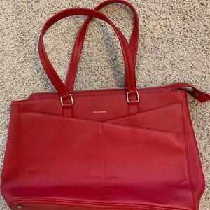 Cole Haan Red Leather Purse Tote